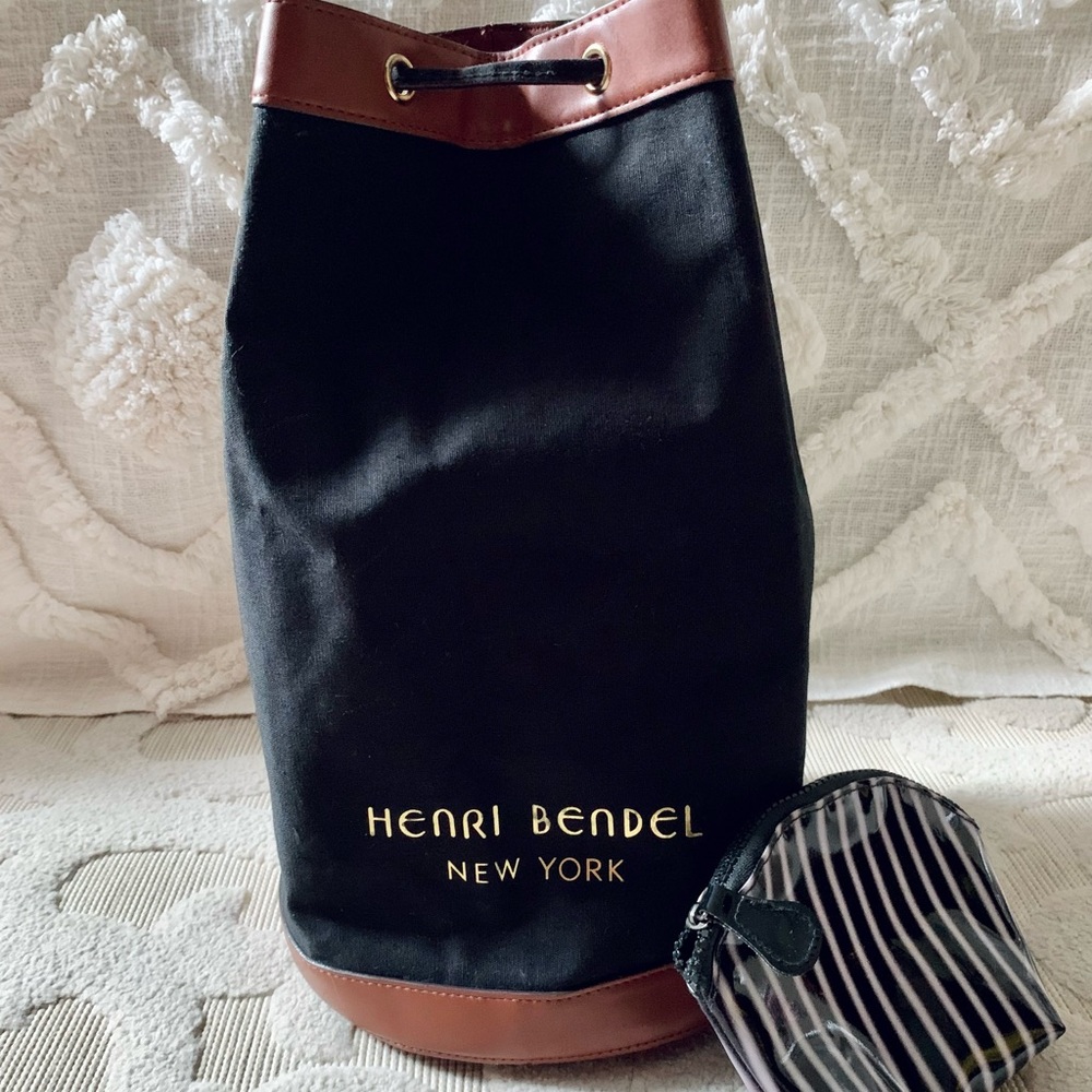 Henri Bendel Canvas Drawstring Backpack - image 2